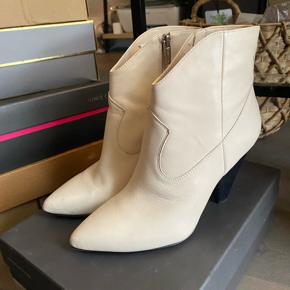 VC Cream Ankle Boots sz 7.5 - Picture 2 of 9